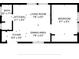 Compact floor plan featuring a foyer, kitchen, living room, dining area, bathroom and bedroom at 316 29Th W St, Bradenton, FL 34205