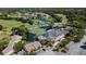 An aerial view of the golf course and clubhouse in this picturesque community at 4044 Penshurst Park, Sarasota, FL 34235