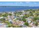 An aerial shot showcasing the waterfront neighborhood and access to the open bay at 428 46Th Nw St, Bradenton, FL 34209