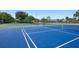 Community tennis courts with blue surface, green trim, and surrounding trees at 4802 51St W St # 1908, Bradenton, FL 34210