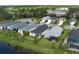 Backyard view of lovely single-Gathering homes next to a serene lake in a residential area at 4839 Deep Creek Ter, Parrish, FL 34219