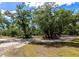 Gravel driveway leads to a sprawling property with lush trees and a charming shed at 4876 253Rd E St, Myakka City, FL 34251
