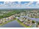 Aerial view of the community showcasing tree coverage and water features at 6312 67Th E St, Bradenton, FL 34203