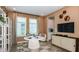 Bright, stylish home office space with ample natural light and modern decor at 7048 Foxboro Way, Nokomis, FL 34275