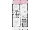 This floor plan displays the layout of the first story, showcasing the garage, primary suite, and great room at 7052 Foxboro Way, Nokomis, FL 34275