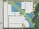 Aerial view of new housing development shows the layout and surrounding area at 7053 Foxboro Way, Nokomis, FL 34275