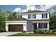 Charming two-story home with attached garage, lush landscaping, and classic design elements at 7053 Foxboro Way, Nokomis, FL 34275