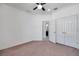 Bedroom with an ensuite bathroom and double-door closet offers privacy and convenience at 17616 Bright Wheat Dr, Lithia, FL 33547