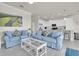 Cozy living room with two sofas open to a bright kitchen, perfect for relaxation and entertaining at 17810 Gawthrop Dr # 406, Bradenton, FL 34211