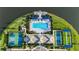 Aerial view of the community pool, tennis courts and amenity center with stunning waterfront views at 17827 Cherished Loop, Lakewood Ranch, FL 34211