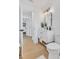 Bright bathroom featuring a modern vanity and sleek lighting at 1921 Fern Ave, Sarasota, FL 34235