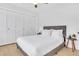 Comfortable bedroom featuring closet space for storage with wood flooring at 1921 Fern Ave, Sarasota, FL 34235