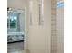Bright bathroom featuring a shower with subway tile and mirrors at 2907 61St E Ter, Ellenton, FL 34222
