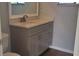 Bathroom featuring updated vanity and modern fixtures at 3751 S School Ave # 19, Sarasota, FL 34239