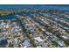Wide aerial view of the property and its location within a neighborhood near the water at 508 70Th St, Holmes Beach, FL 34217