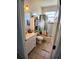Clean bathroom featuring a vanity with sink, toilet, and bathtub/shower combination at 6631 63Rd E Ter, Bradenton, FL 34203