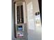 View of the electrical panel, showcasing the breaker switches and system labeling at 6631 63Rd E Ter, Bradenton, FL 34203
