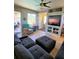 Welcoming living space featuring tile floors, comfortable seating, and a view of the patio at 6631 63Rd E Ter, Bradenton, FL 34203