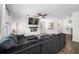 Comfortable living room with a fireplace and a large sectional sofa at 7107 58Th E Ter, Palmetto, FL 34221