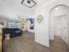 Open-concept living space with a fireplace and plenty of natural light at 7107 58Th E Ter, Palmetto, FL 34221