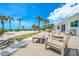 Spacious deck with lounge chairs, with beach access at 722 N Manasota Key Rd, Englewood, FL 34223