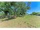 Expansive grassy lot with mature trees and a view of outbuildings at 2611 221St E St, Bradenton, FL 34211