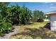 An ample backyard with lush, mature trees offers plenty of room for outdoor enjoyment at 3130 Key Way, Sarasota, FL 34239