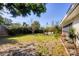 Spacious backyard features a shaded patio area, perfect for outdoor dining and entertaining at 4243 Maceachen Blvd, Sarasota, FL 34233