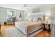 Cozy bedroom with hardwood floors, neutral walls, and a work space near the window for functionality at 5014 Marshfield Rd # 30, Sarasota, FL 34235