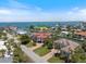 Aerial view of waterfront homes with backyard docks on canals near 524 Schooner Ln at 524 Schooner Ln, Longboat Key, FL 34228