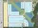 Community aerial map showcasing lot locations, lakes, and amenities within a residential community at 7009 Foxboro Way, Nokomis, FL 34275