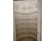 Organized pantry with metal shelving for ample storage space and organization at 1264 Riverscape St # B, Bradenton, FL 34208