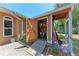 Outdoor shed with open door, providing ample storage space and easy access at 1631 Madison Ave, North Port, FL 34286