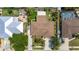 Aerial view showcasing the house, backyard, and location relative to nearby properties at 3417 50Th W St, Bradenton, FL 34209