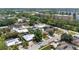 Aerial view of neighborhood with mature trees and well-maintained houses at 3417 50Th W St, Bradenton, FL 34209