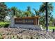 Elegant stone sign marking the entrance to Palmer Ranch community at 3870 Alamanda Dr, Sarasota, FL 34238