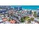Stunning aerial view of condo complex near beach and commercial district at 845 Benjamin Franklin Dr # 106, Sarasota, FL 34236