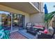 Private lanai provides a comfortable outdoor retreat, perfect for relaxing or entertaining at 845 Benjamin Franklin Dr # 106, Sarasota, FL 34236