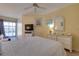 Inviting bedroom with a queen bed, dresser, and balcony, filled with natural light at 901 Gulf S Dr # 3, Bradenton Beach, FL 34217