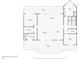 Detailed second floor plan displaying primary bedroom, kitchen, and living room layout at 9265 Blind Pass Rd, Sarasota, FL 34242