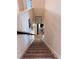 Stairway leading to the upper level of the home, carpeted for comfort and safety at 10934 79Th E St, Parrish, FL 34219