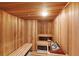 Beautiful wooden sauna with bench seating, perfect for unwinding and relaxation at 1241 Gulf Of Mexico Dr # 603, Longboat Key, FL 34228