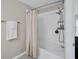 Bathroom shower with sleek showerhead and white tile, perfect for relaxing at 2819 Conch Hollow Dr, Brandon, FL 33511