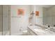 Modern bathroom with granite counters, updated fixtures, and tiled shower at 3684 Fescue Ln, Sarasota, FL 34232
