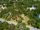 Aerial view of the property showcasing the mature trees and spacious lot at 4917 Hidden Oaks Trl, Sarasota, FL 34232