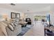 Inviting living area with tile floors, comfortable seating, and sliding glass doors to lanai at 7069 W Country Club N Dr # 7069, Sarasota, FL 34243