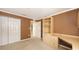 Bedroom features built-in cabinets, drawers, storage and a built-in desk area at 7632 Marsh Orchid Cir # 7632, Bradenton, FL 34203