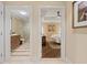 Hallway with views to the bathroom on the left and bedroom on the right at 915 Seaside Dr # 405 Weeks 22-23, Sarasota, FL 34242