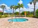 Relaxing spa with brick paved deck and privacy landscaping at 13644 Brilliante Dr, Venice, FL 34293