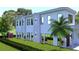 Rendering of a modern two-story home with an upper balcony and manicured landscape at 1423 S Shade Ave, Sarasota, FL 34239